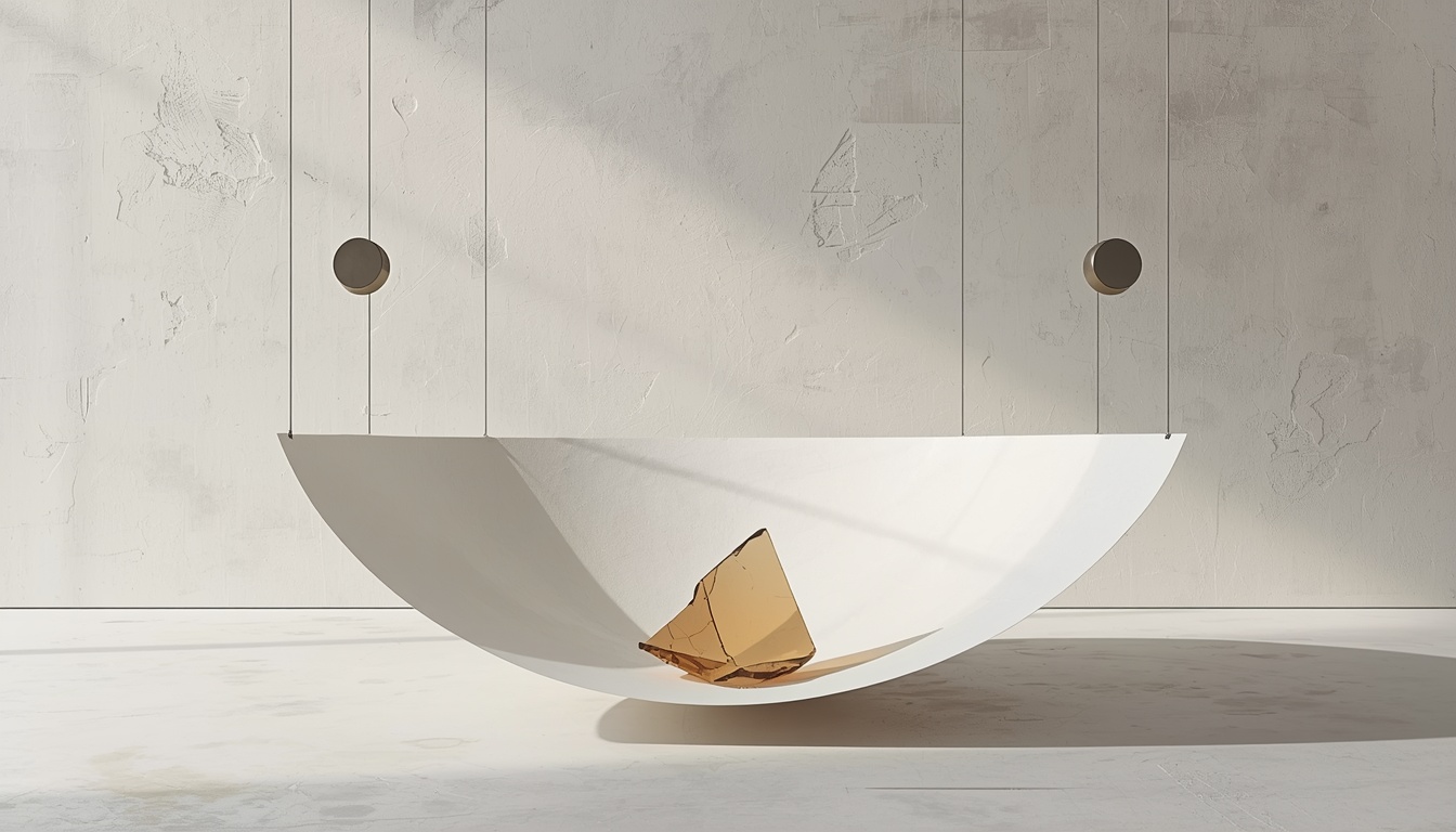 Symbolic paper-and-wire installation showing pressure from rising yields and energy costs.
