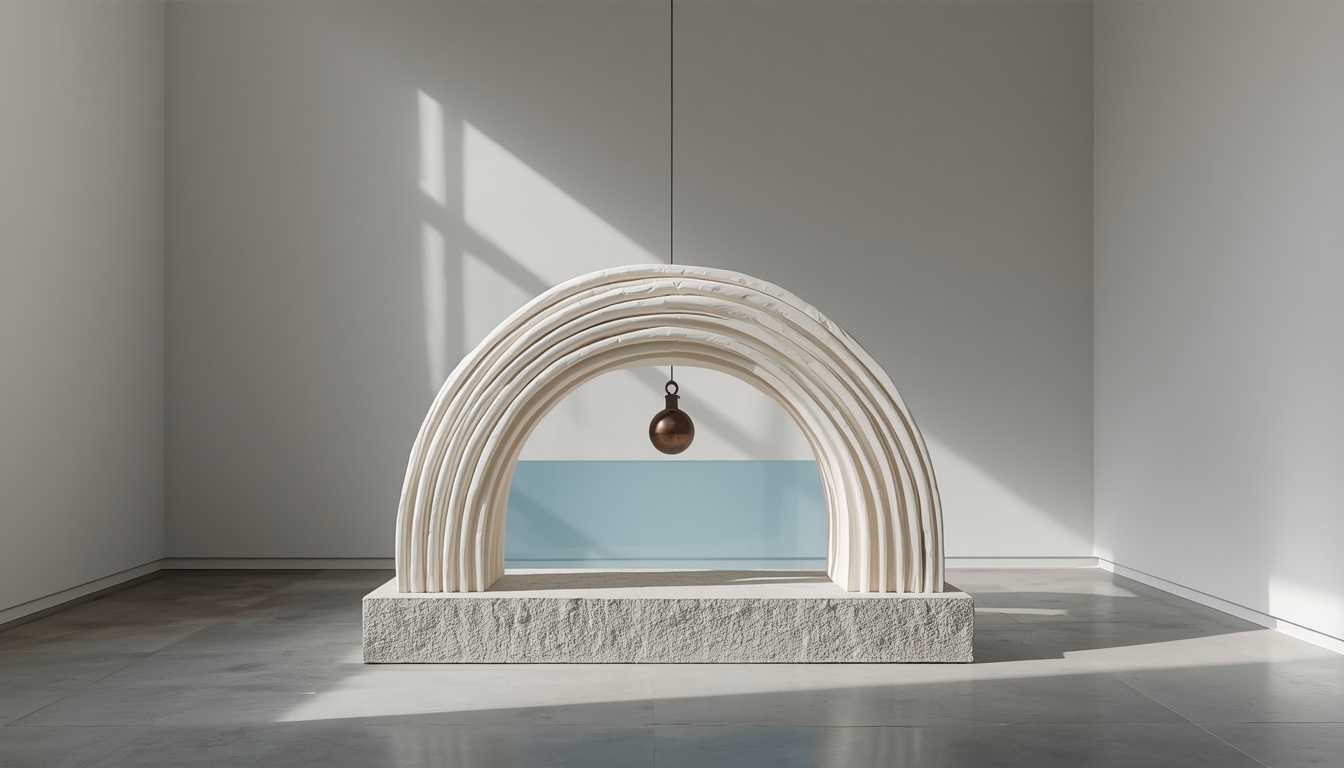 Symbolic paper, glass, and metal assemblage showing pressure transmitted into a fragile balance.