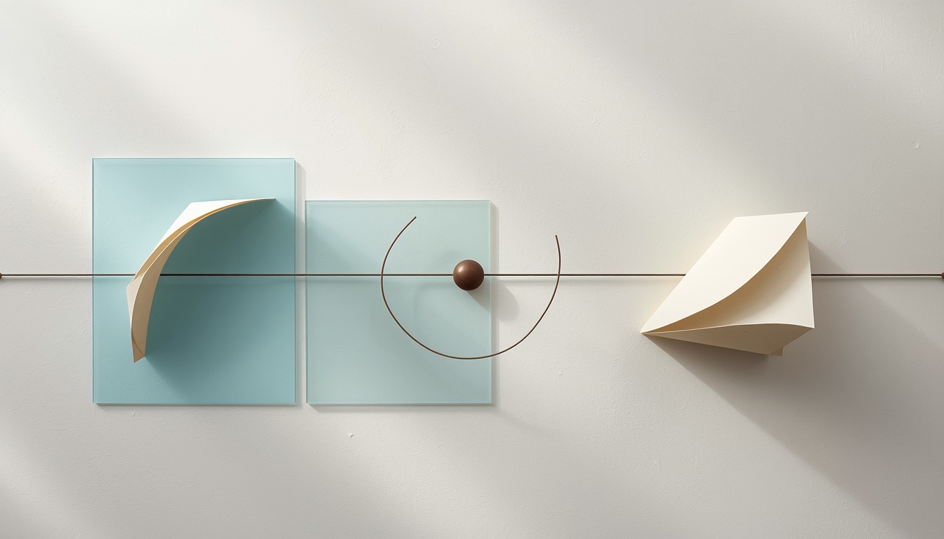 Conceptual paper and glass installation showing policy relief held by inflation pressure.