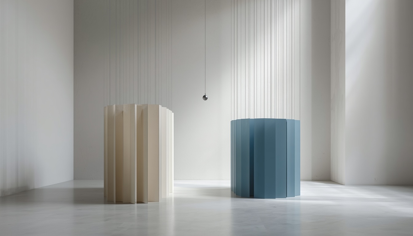 Conceptual paper, glass, and thread installation symbolizing policy-driven market tension.