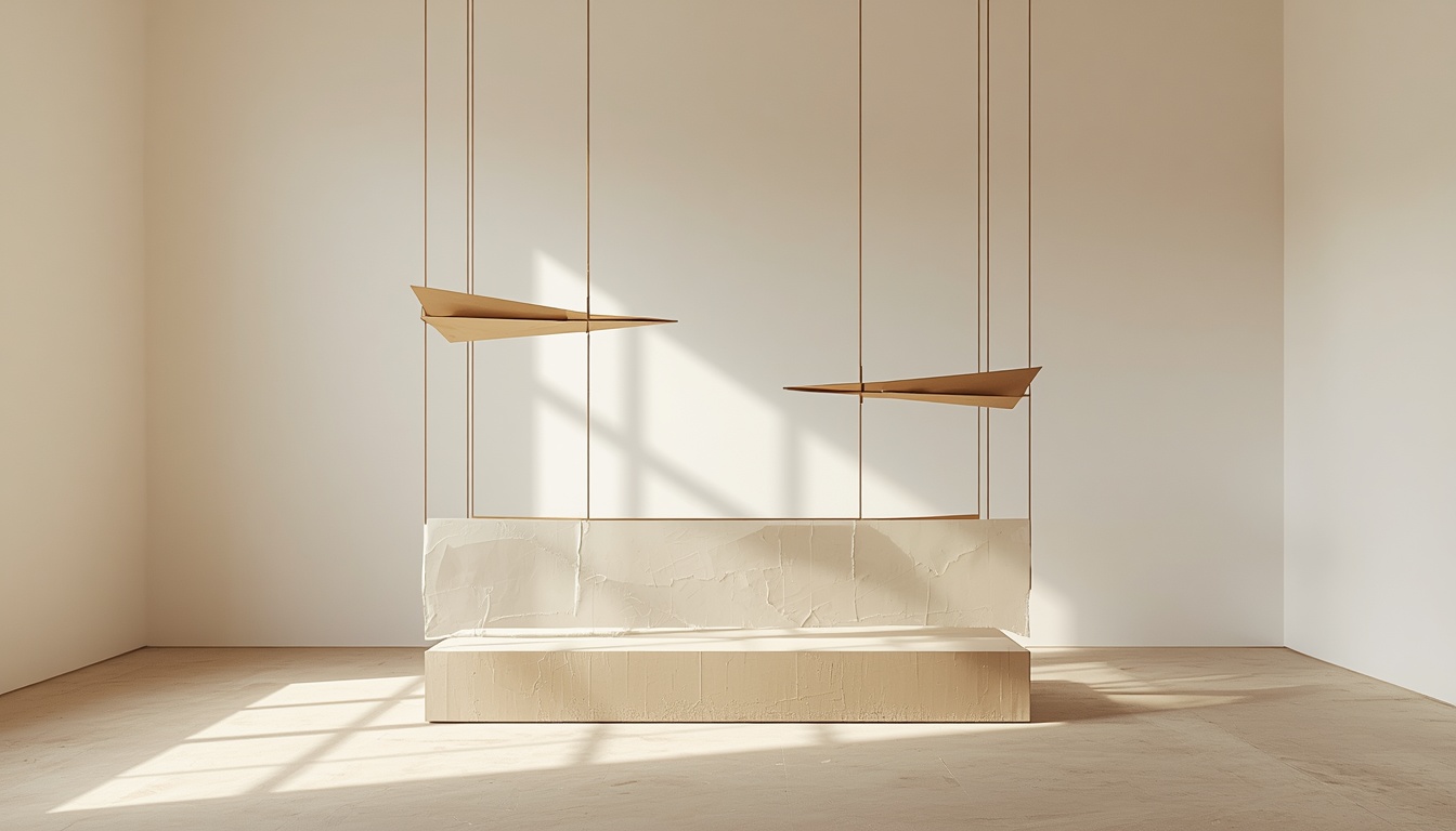 Symbolic paper and bronze installation showing policy signals easing market pressure.